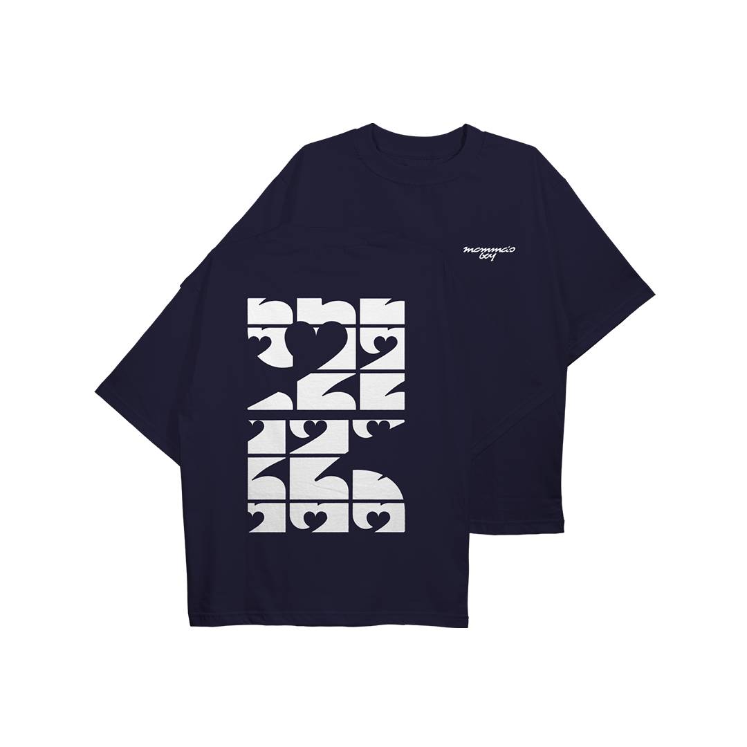 Oversized Tee 'Celebrate' (Navy-Blue)