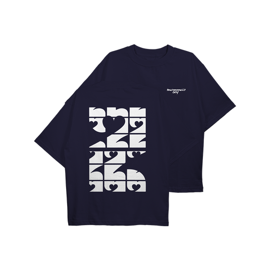Oversized Tee 'Celebrate' (Navy-Blue)
